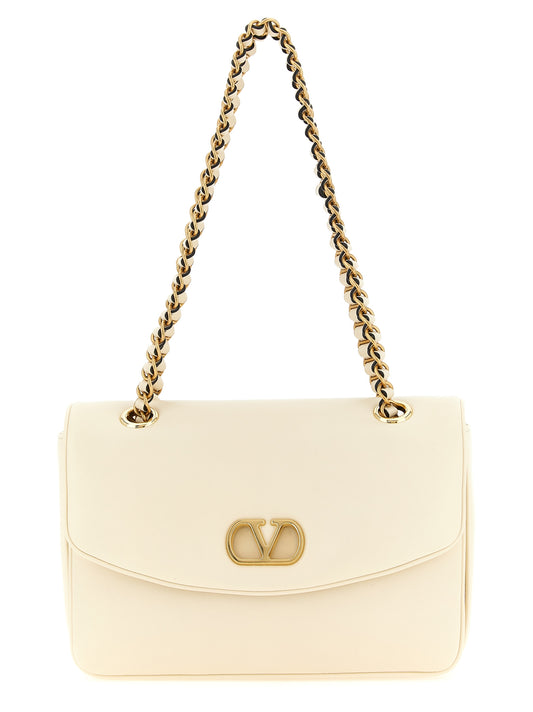 Sac bandoulière Valentino Garavani en cuir d'agneau blanc