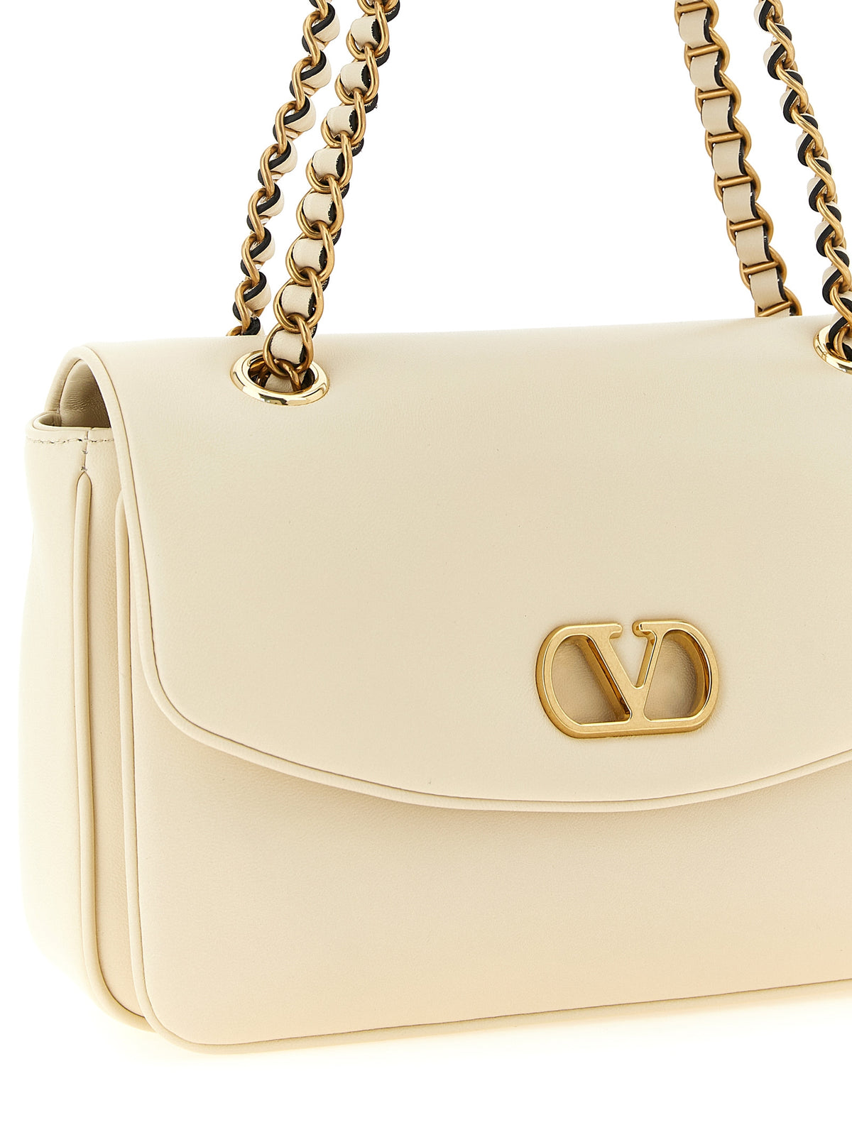 Sac bandoulière Valentino Garavani en cuir d'agneau blanc