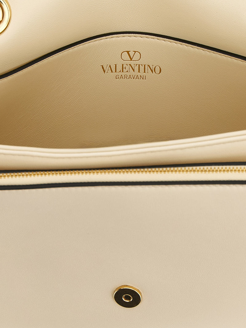 Sac bandoulière Valentino Garavani en cuir d'agneau blanc