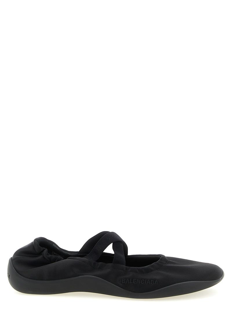 Ballerines Balenciaga en polyester noir