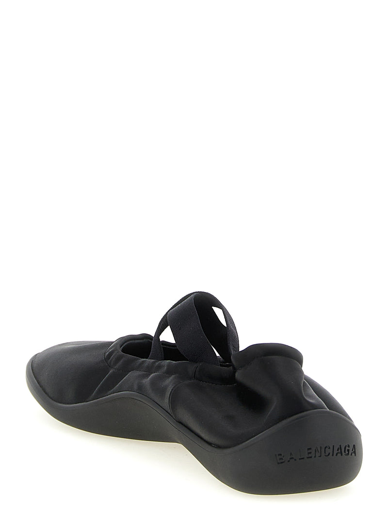 Ballerines Balenciaga en polyester noir
