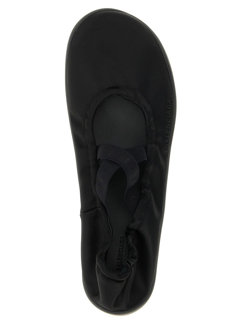 Ballerines Balenciaga en polyester noir