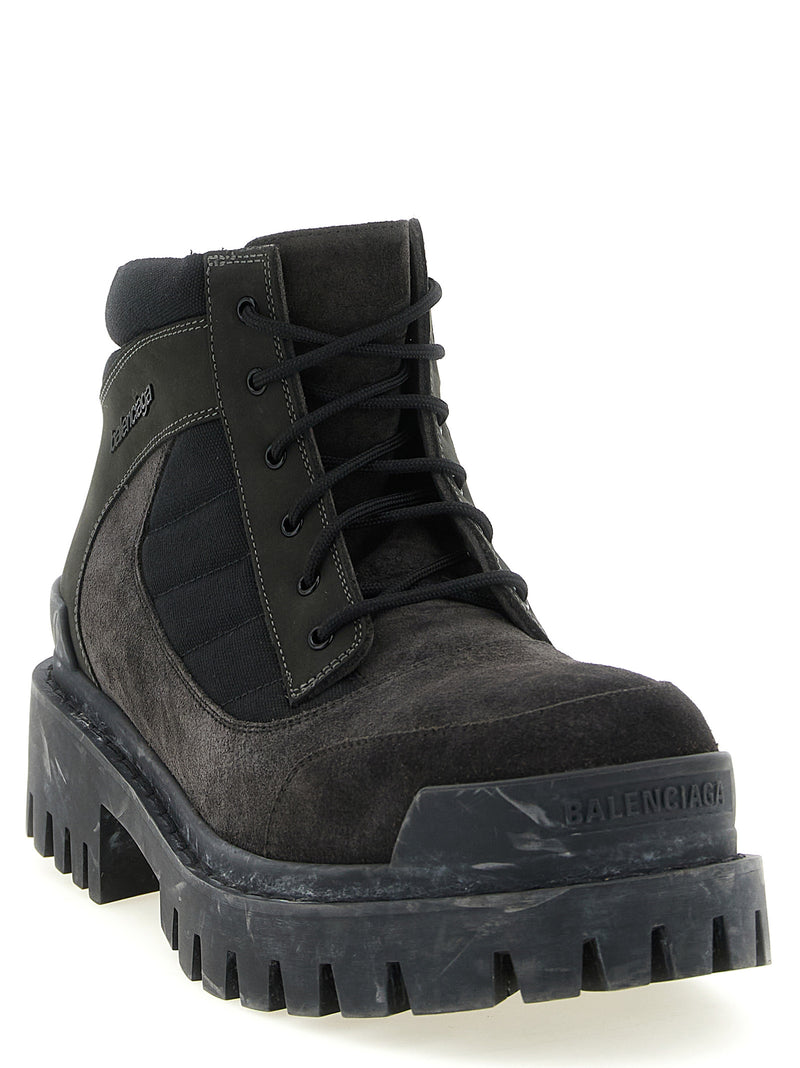 Bottines Balenciaga en cuir de veau marron