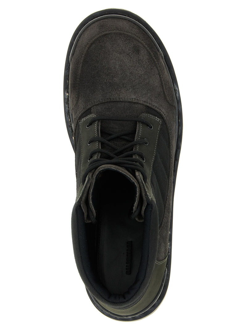 Bottines Balenciaga en cuir de veau marron