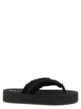 Claquettes Balenciaga en viscose noire