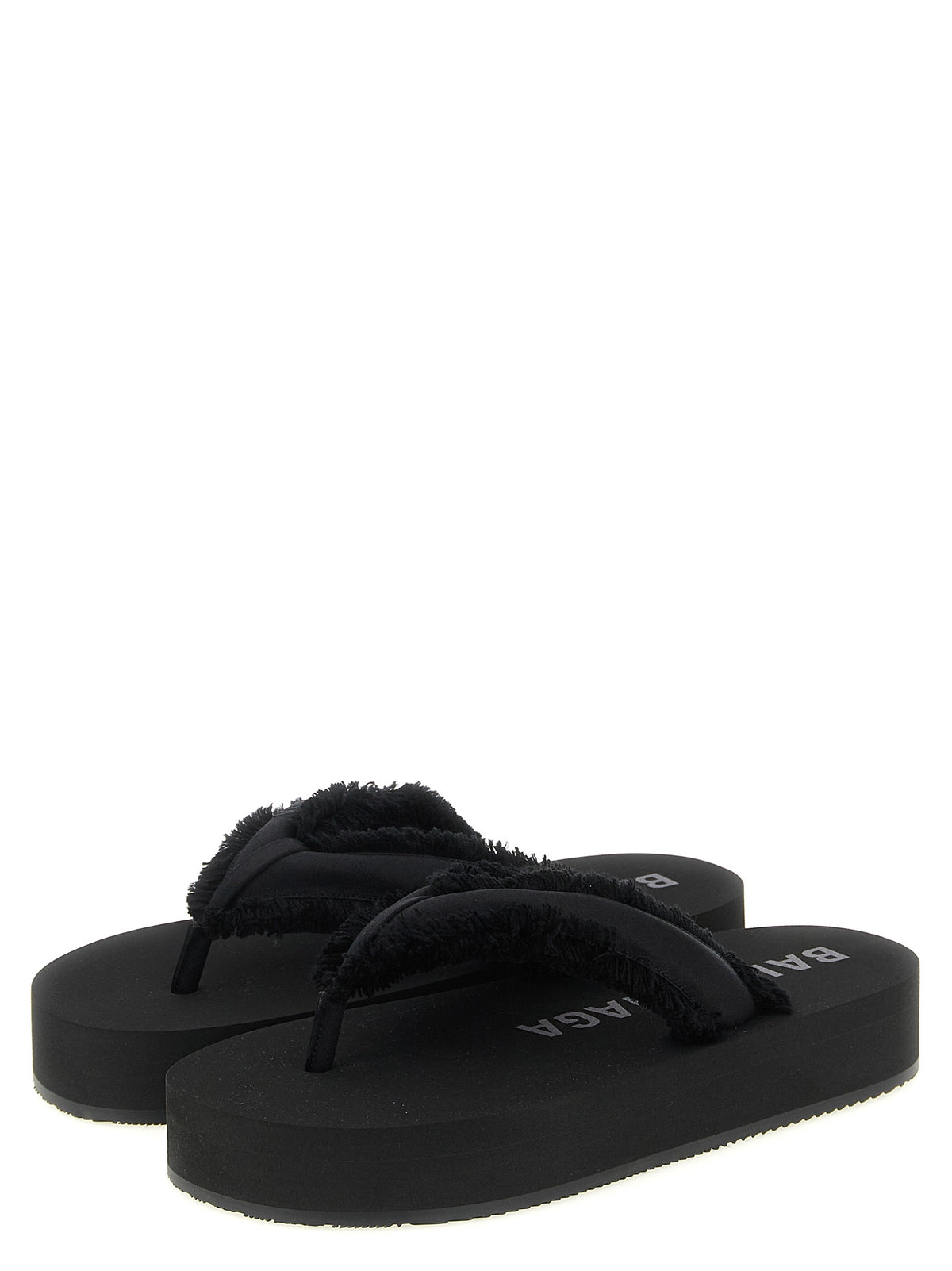 Claquettes Balenciaga en viscose noire