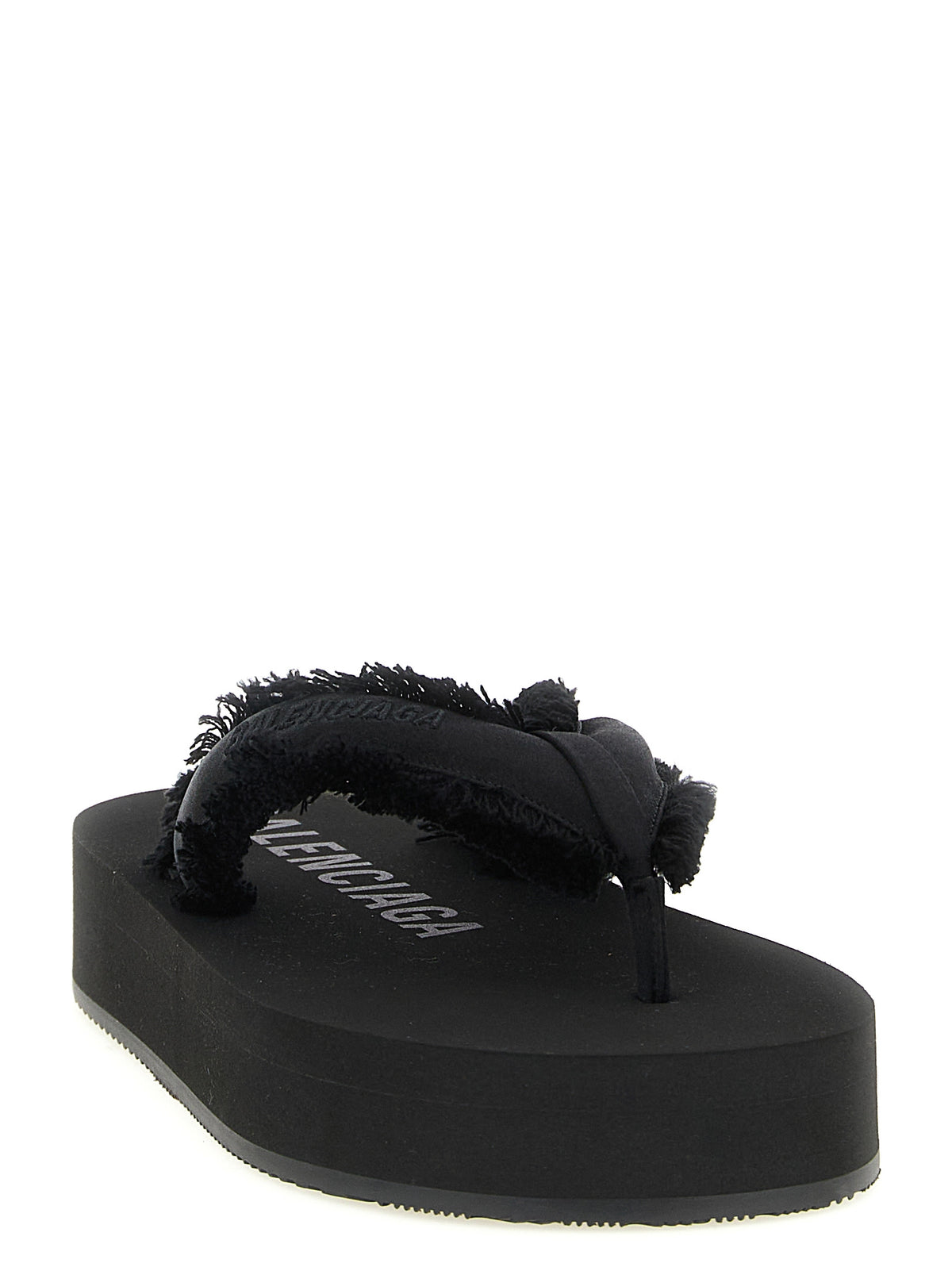 Claquettes Balenciaga en viscose noire