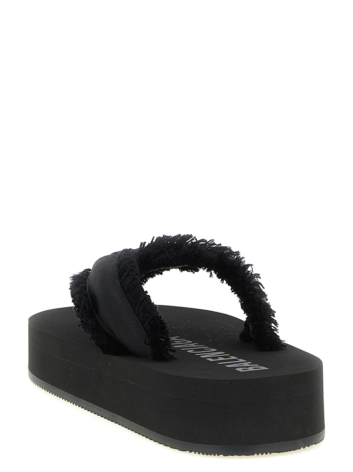 Claquettes Balenciaga en viscose noire