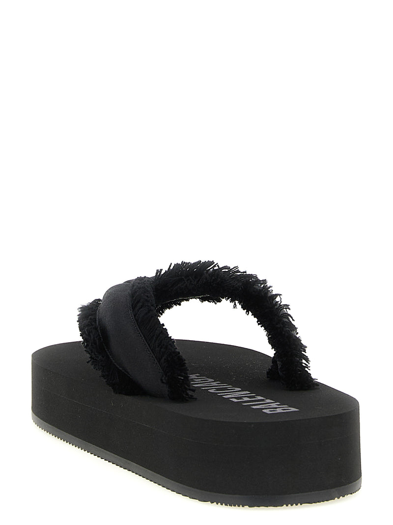 Claquettes Balenciaga en viscose noire