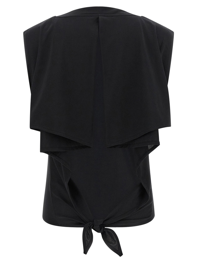 Jacquemus Black Paper Sleeveles T-Shirt