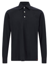 Kiton Positano Blue Cotton Polo Shirt for Men
