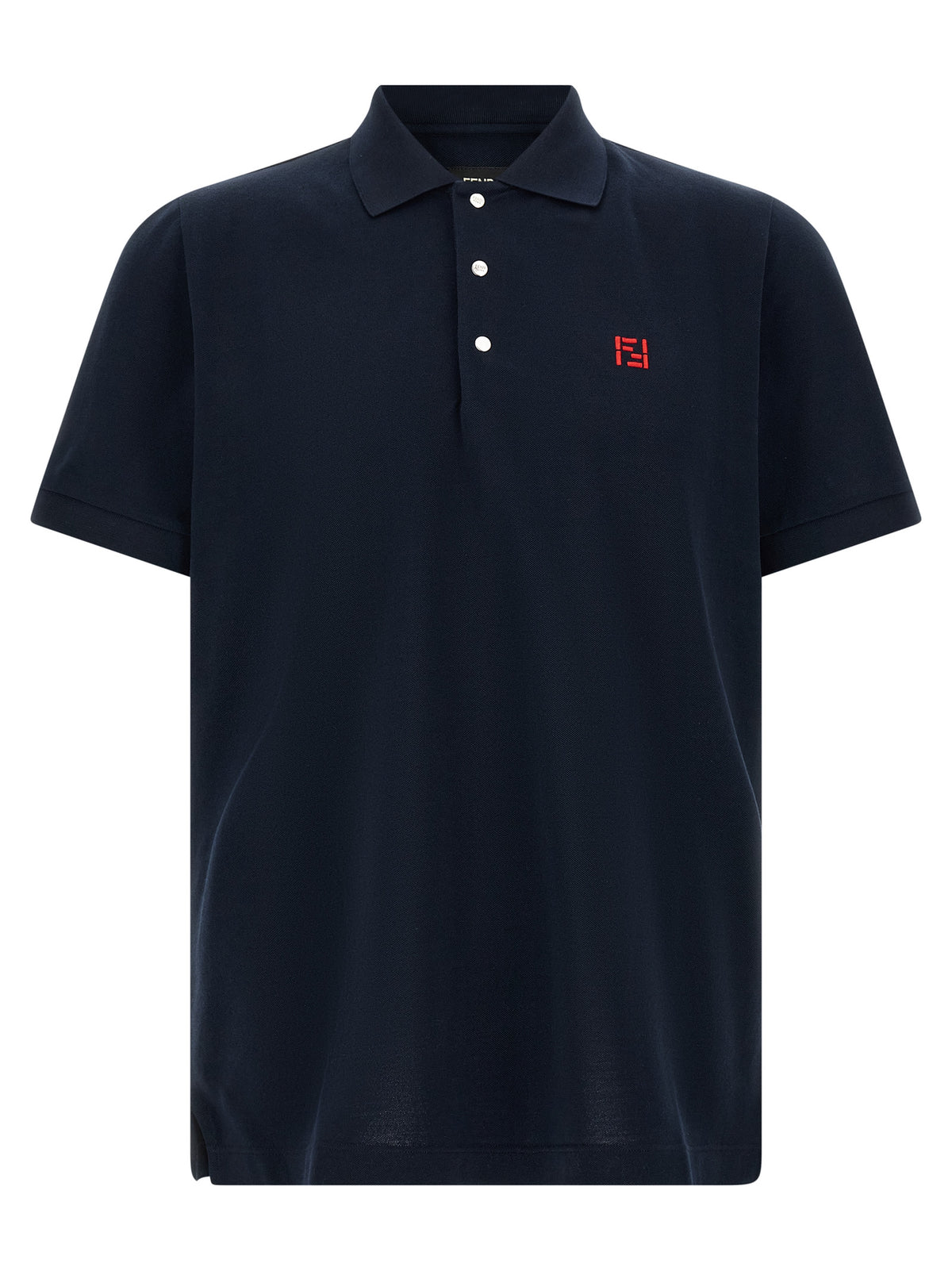Fendi Blue Cotton Polo Shirt