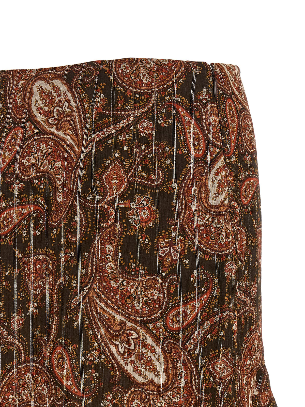 The Andamane Camelia Brown Viscose Mini Skirt