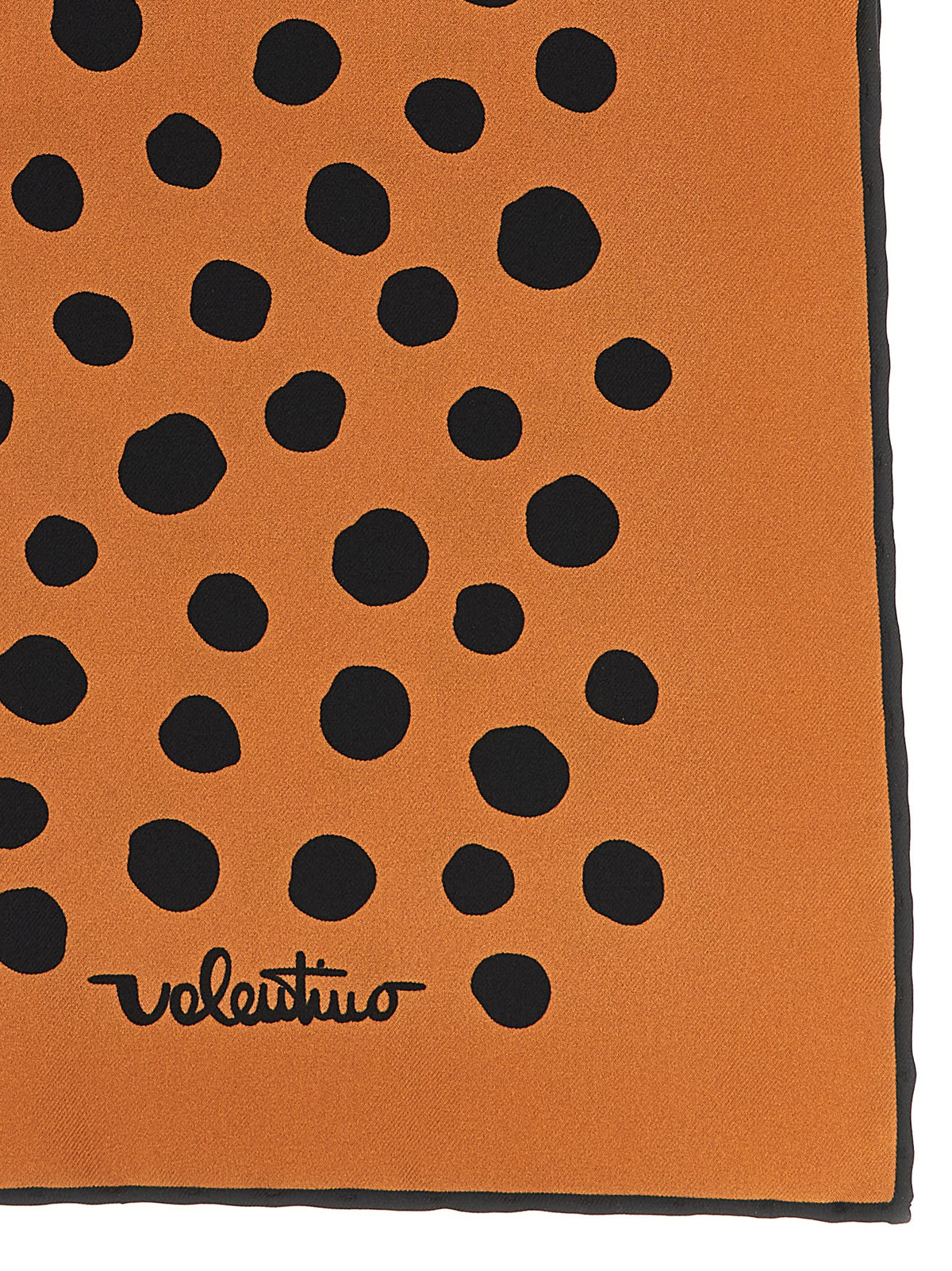 Valentino Garavani Pois Dalmata Brown Silk Scarf