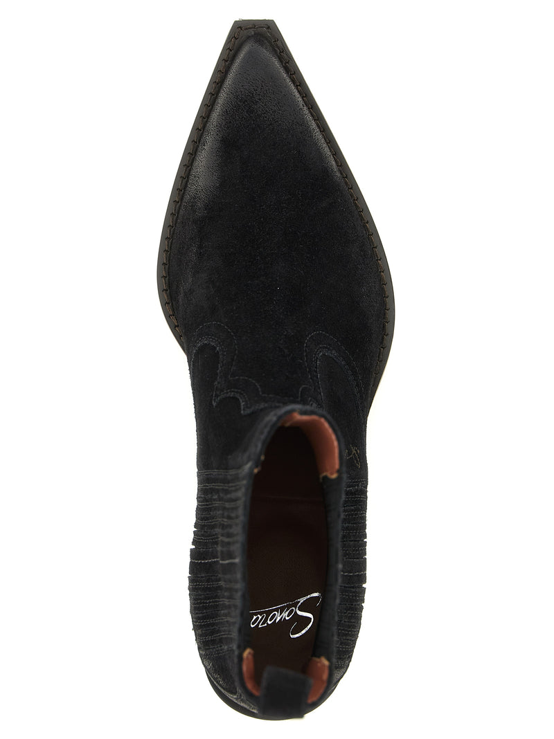 Sonora Hernan Black Calfskin Chelsea Boots
