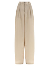 MAISON JEJIA Pantalon décontracté en polyester beige