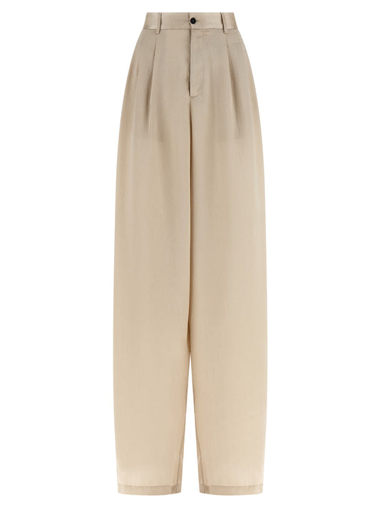 MAISON JEJIA Pantalon décontracté en polyester beige
