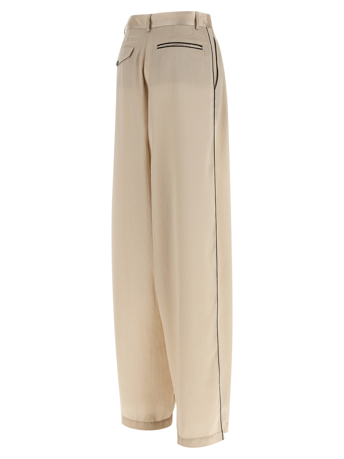 MAISON JEJIA Pantalon décontracté en polyester beige