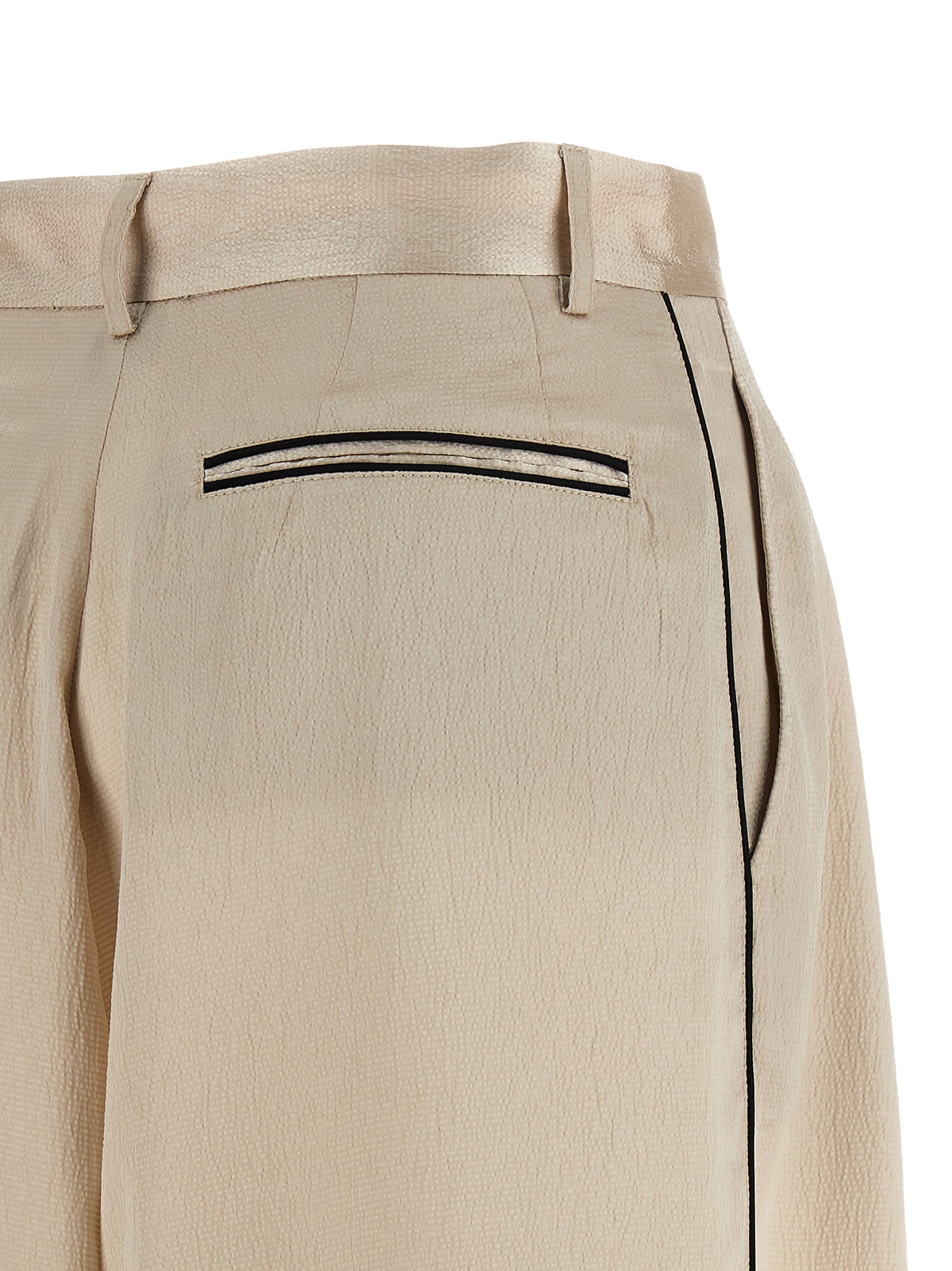 MAISON JEJIA Pantalon décontracté en polyester beige