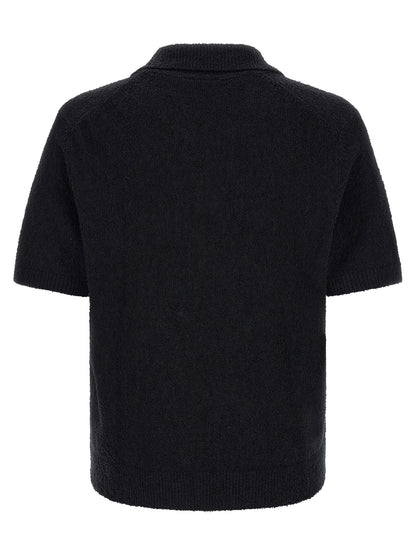 Lacoste Black Cotton Polo Shirt