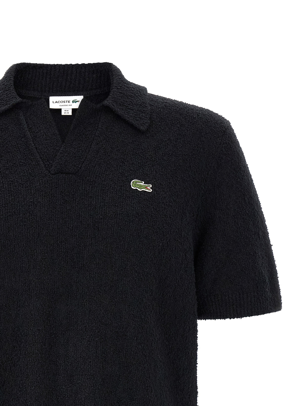 Lacoste Black Cotton Polo Shirt - Stylish & Comfortable