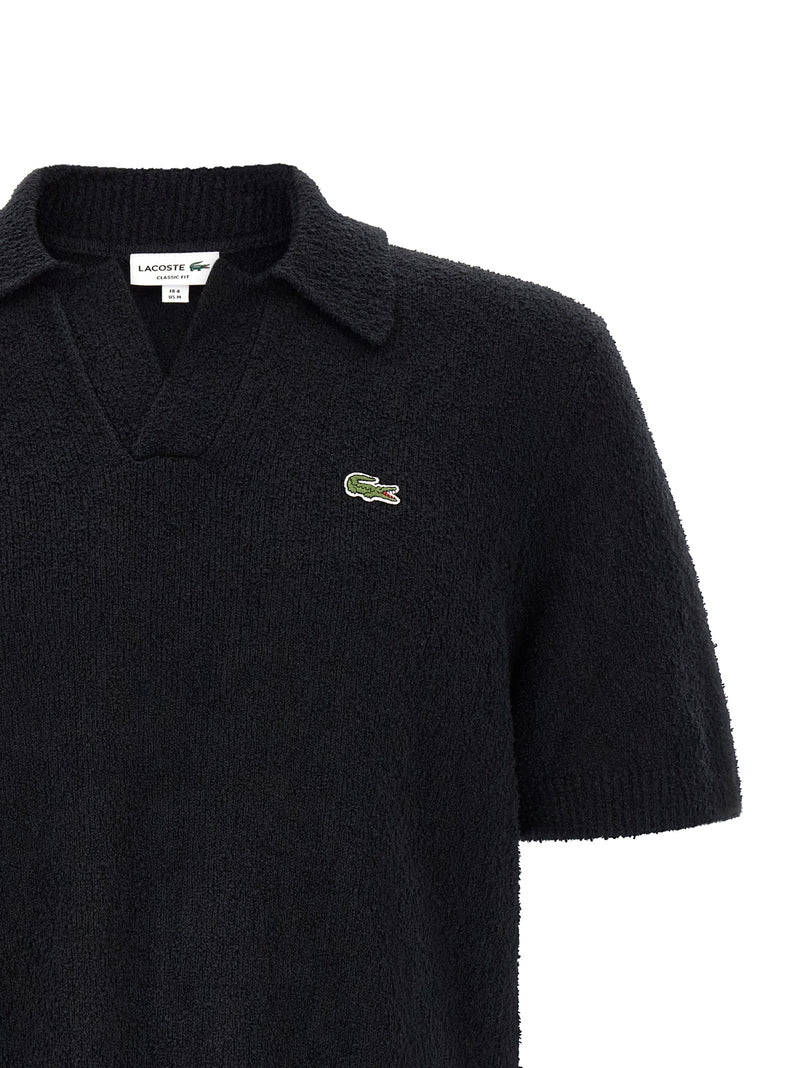Lacoste Black Cotton Polo Shirt - Modern Fit & Iconic Style