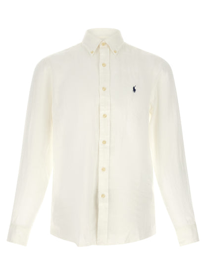 Polo Ralph Lauren White Linen Blouse
