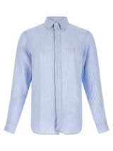 Chemisier en lin bleu Polo Ralph Lauren