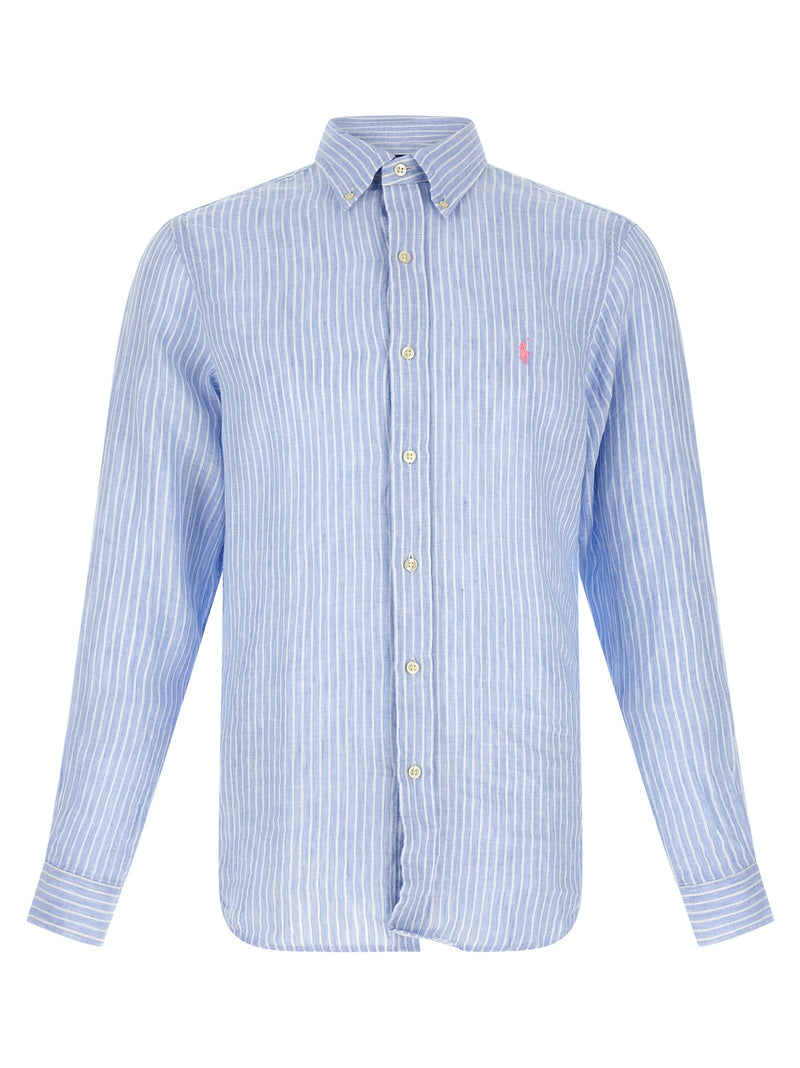 Chemisier en lin bleu Polo Ralph Lauren
