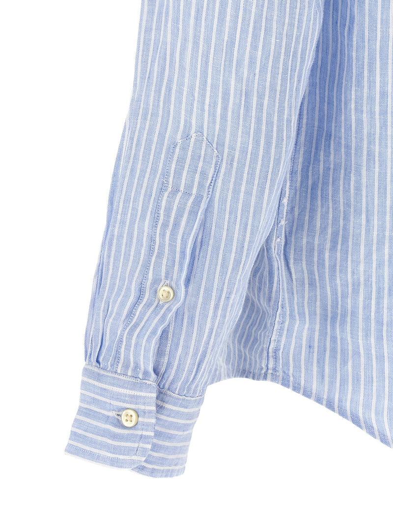 Chemisier en lin bleu Polo Ralph Lauren