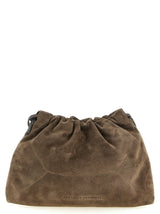 Brunello Cucinelli Pochette en cuir de veau marron