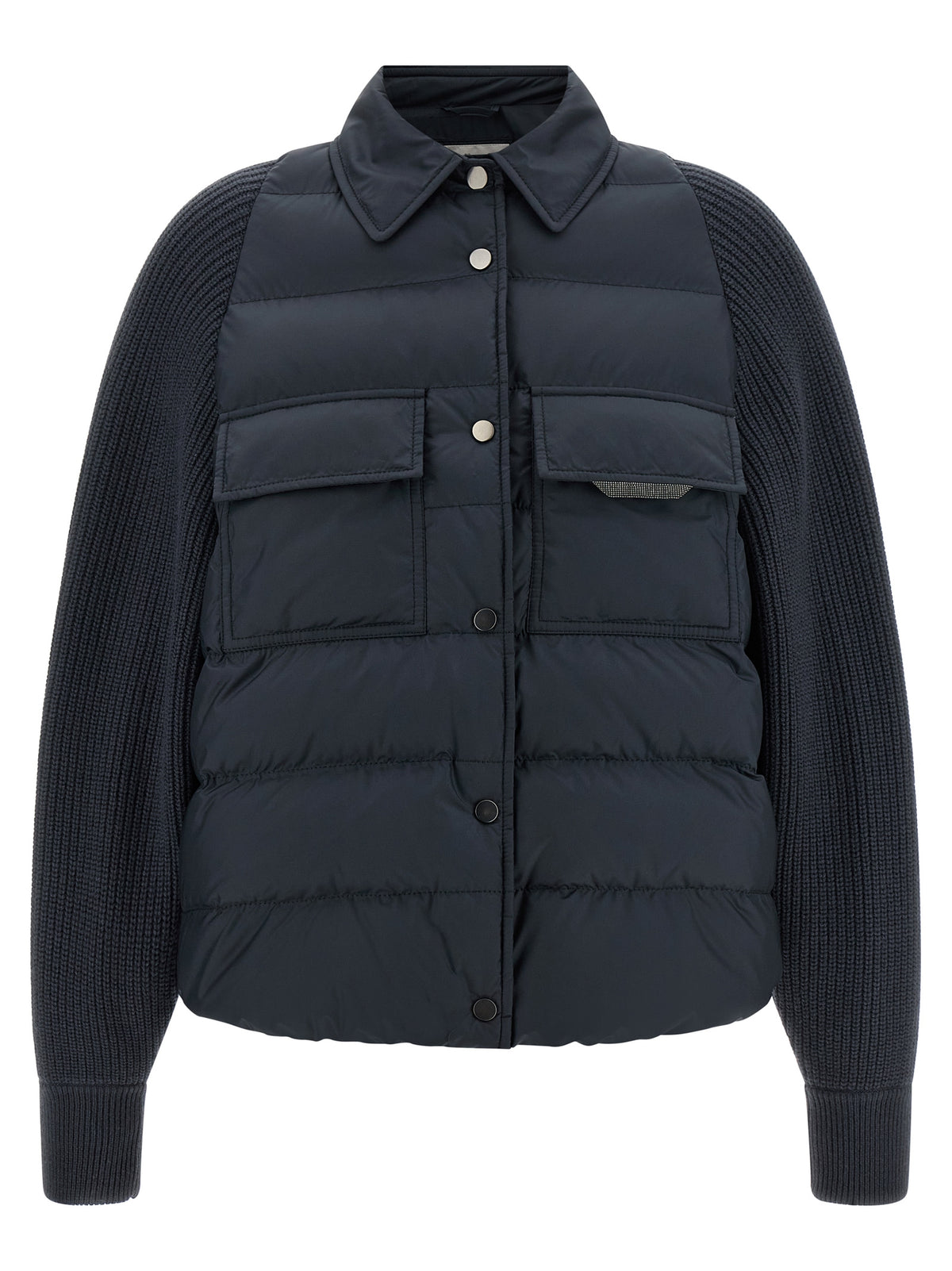 Veste longue Brunello Cucinelli en polyester bleu