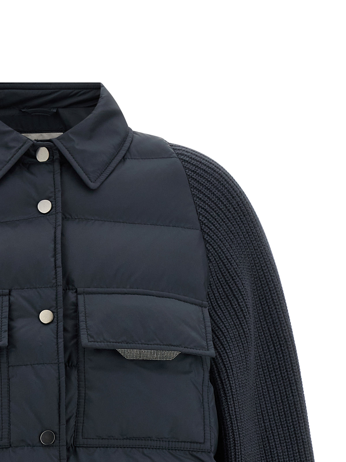 Veste longue Brunello Cucinelli en polyester bleu