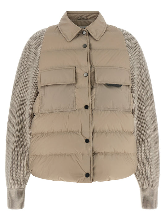 Veste Brunello Cucinelli beige en polyester