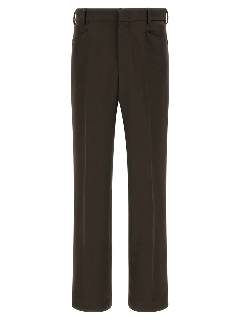 Pantalon décontracté marron en polyester SECONDE COUCHE