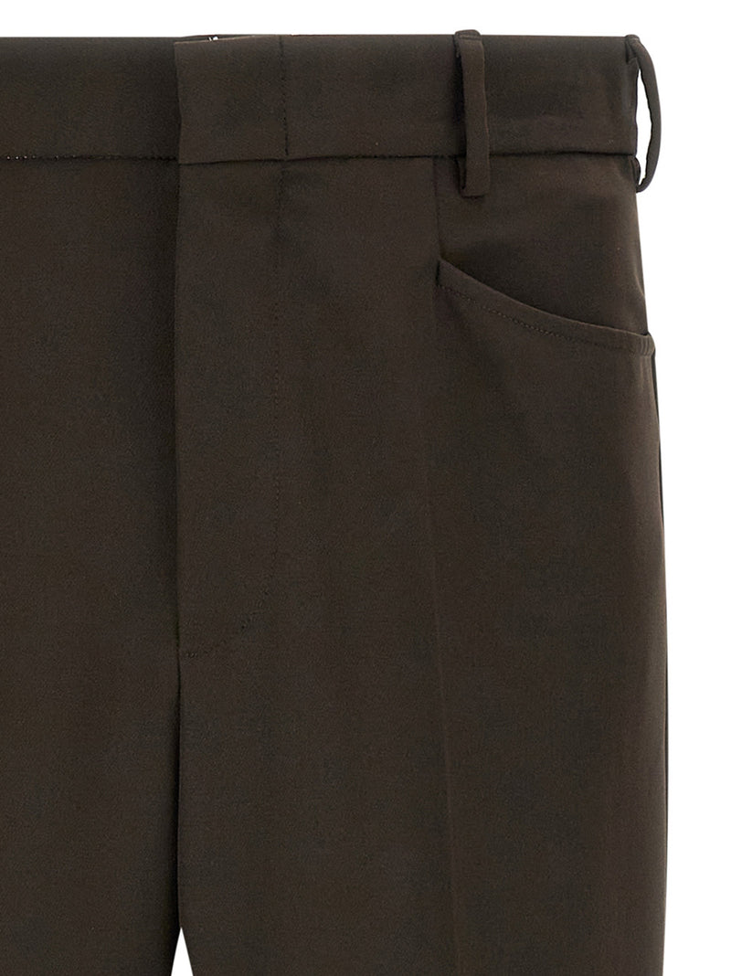 Pantalon décontracté marron en polyester SECONDE COUCHE