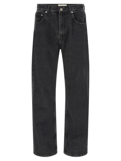 SECOND/LAYER Black Cotton Straight-Leg Jeans