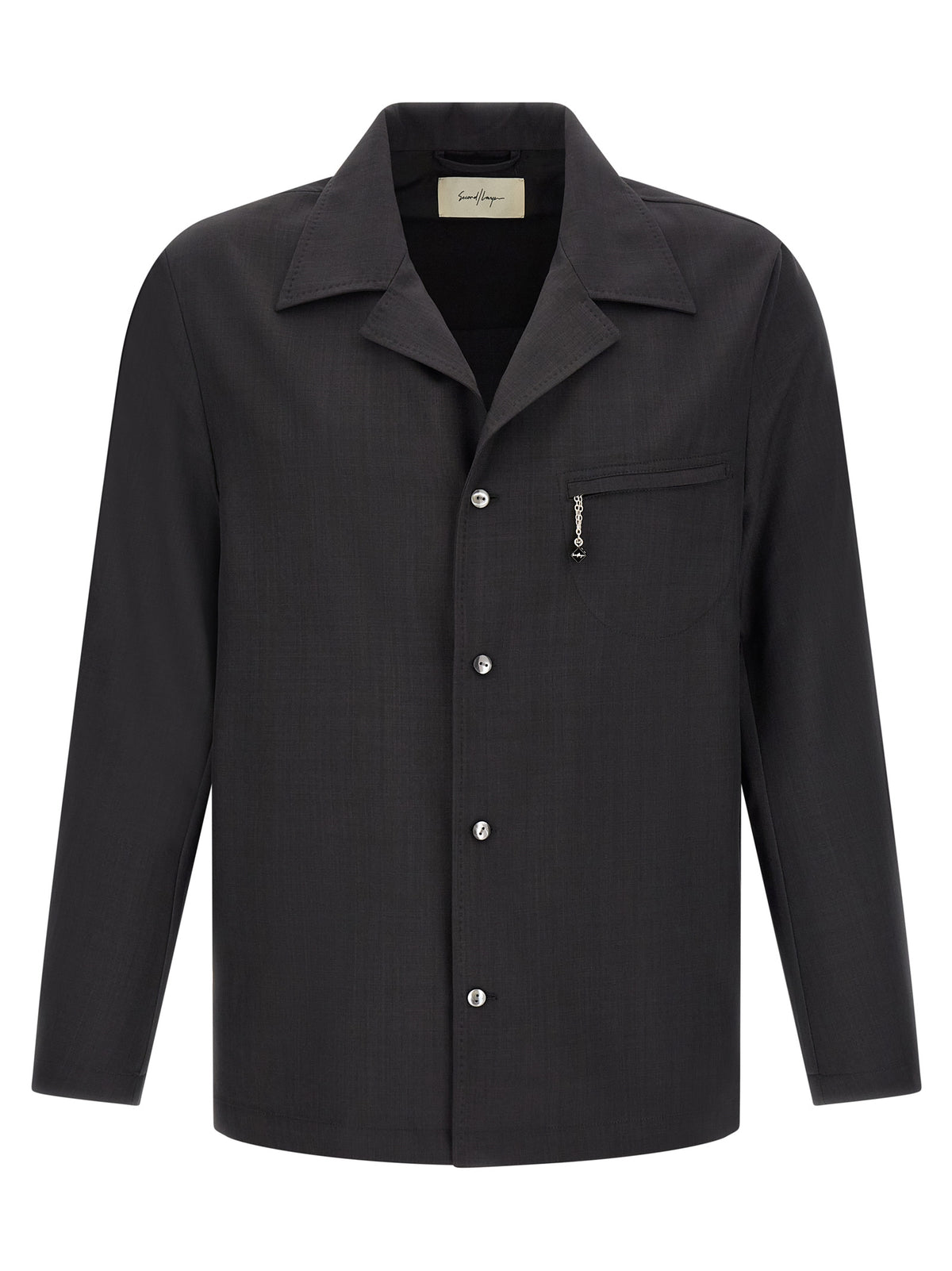 SECOND/LAYER Gray Polyester Blouse