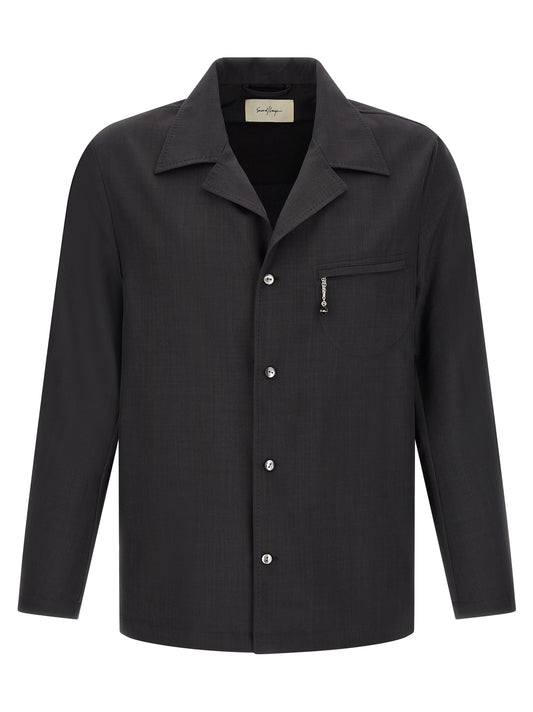 SECOND/LAYER Gray Polyester Blouse