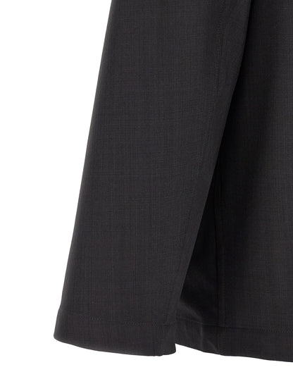 SECOND/LAYER Gray Polyester Blouse