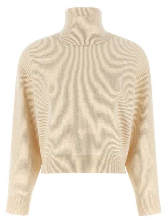 Cardigan Brunello Cucinelli en laine vierge blanche