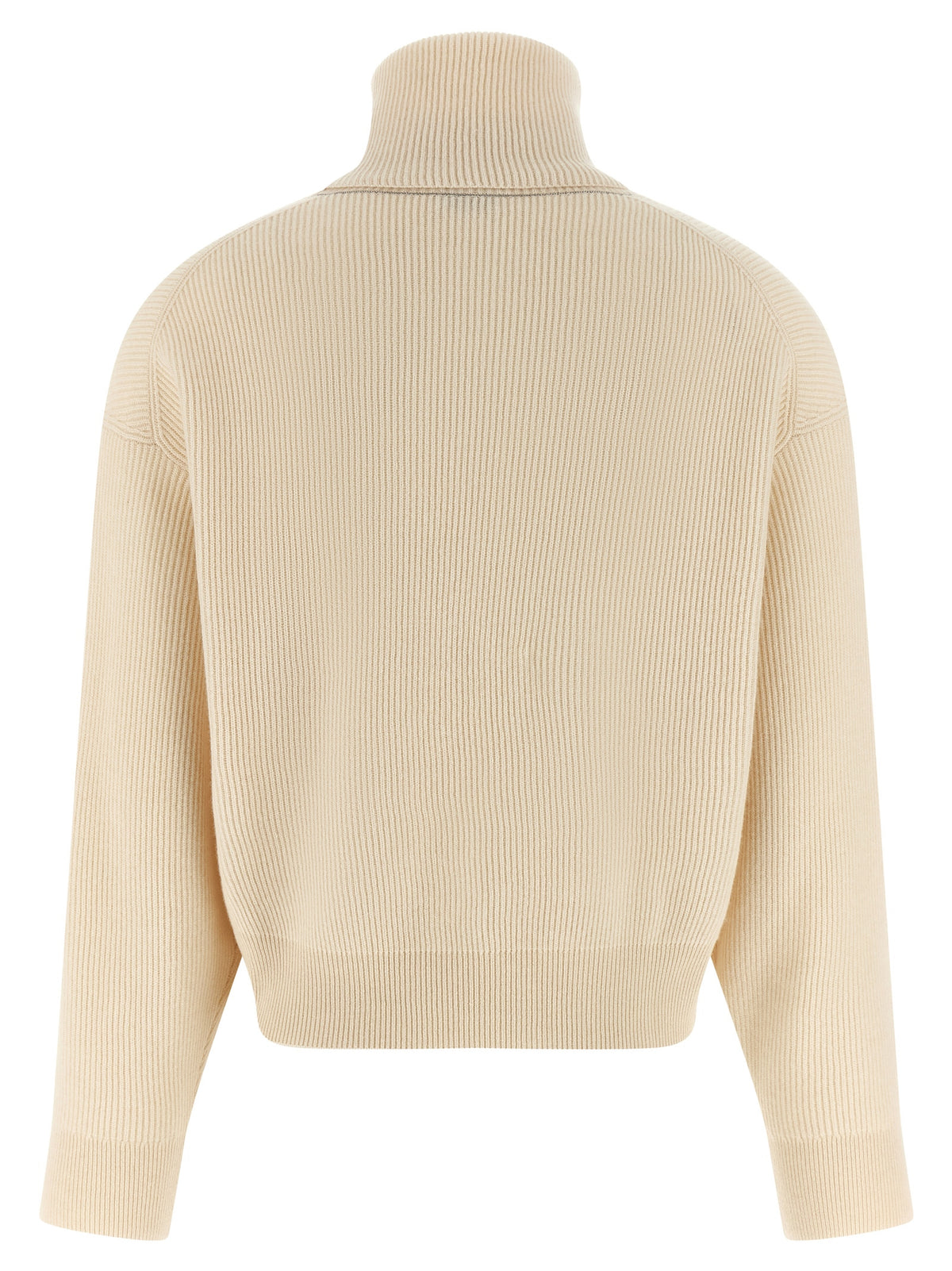 Cardigan Brunello Cucinelli en laine vierge blanche
