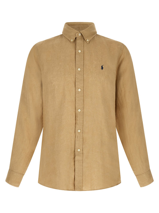 Polo Ralph Lauren Beige Linen Blouse
