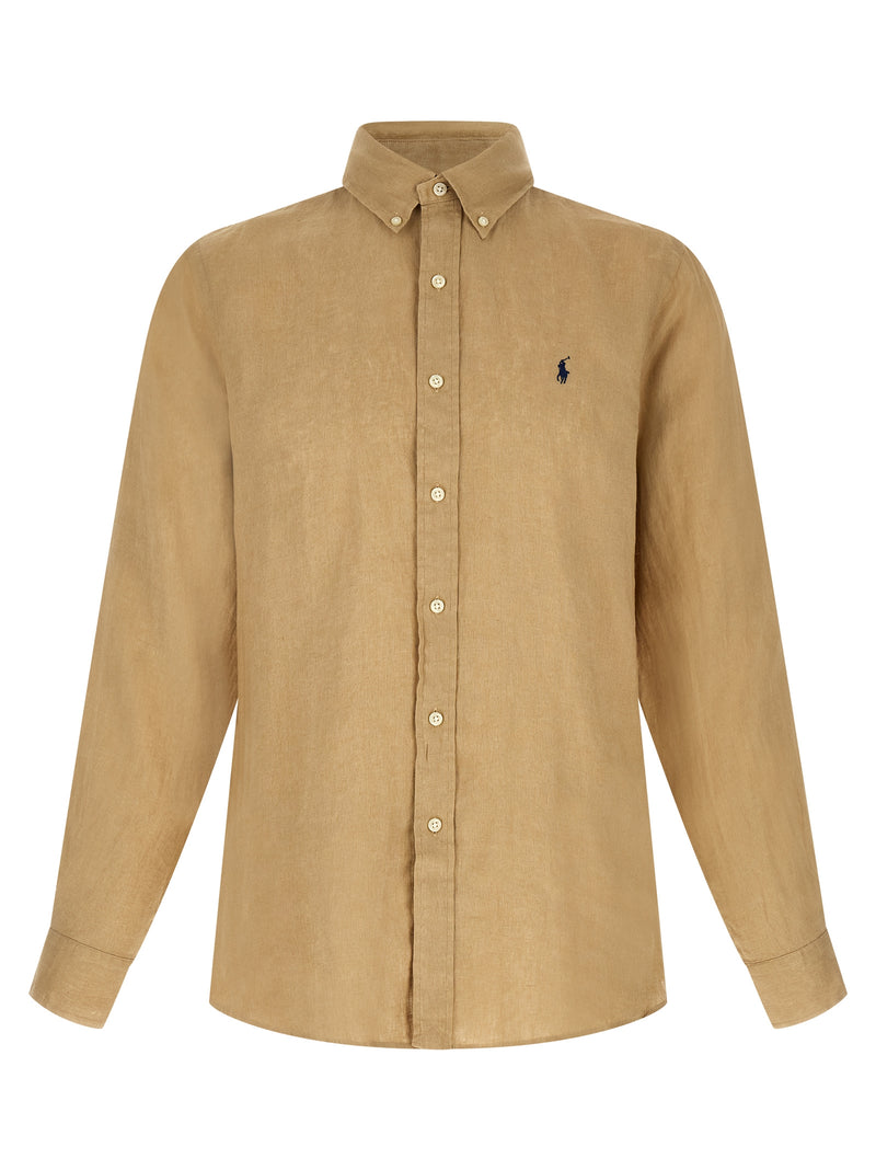 Polo Ralph Lauren Beige Linen Blouse