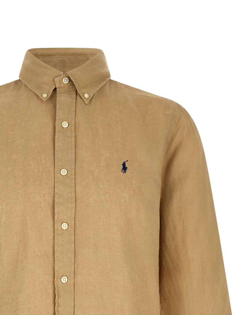 Polo Ralph Lauren Beige Linen Blouse