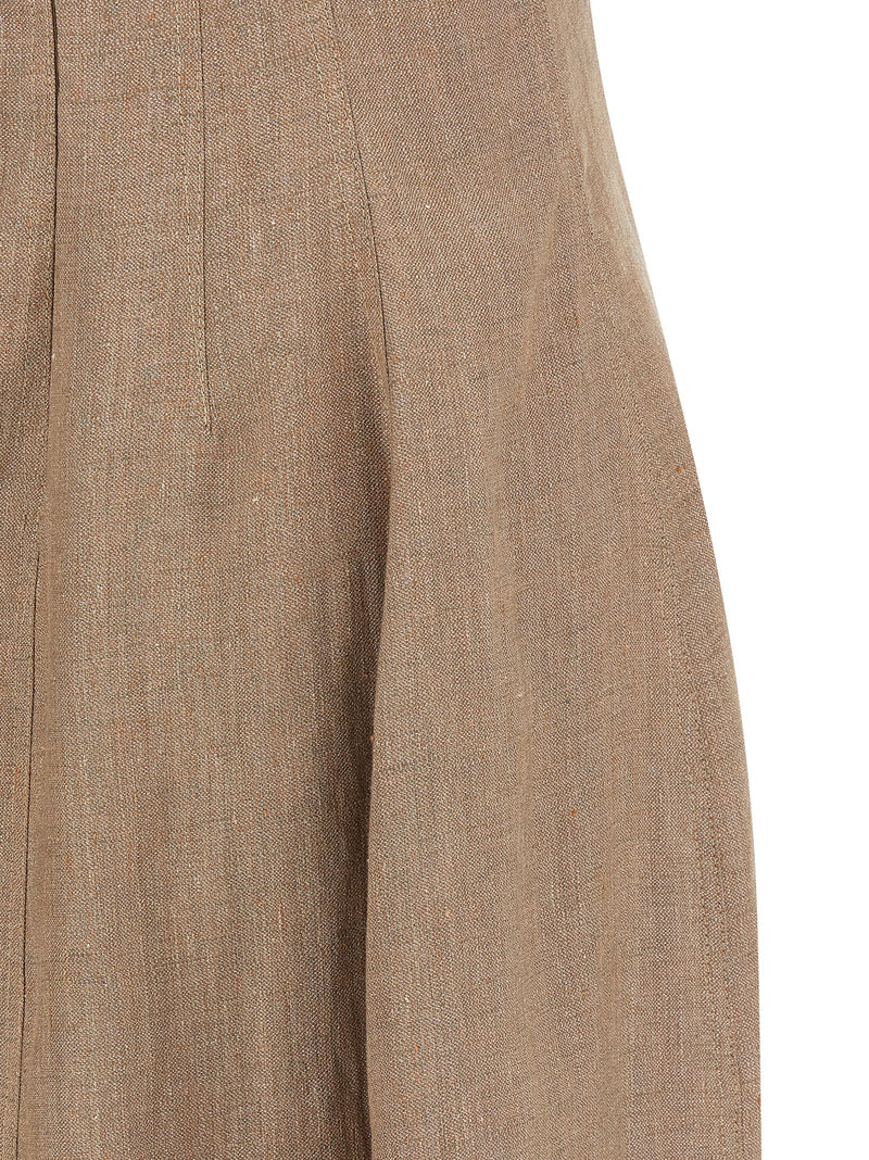 Brunello Cucinelli Beige Linen Long Dress