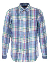 Chemisier en lin bleu Polo Ralph Lauren
