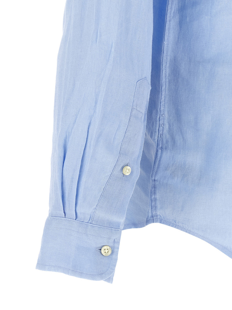 Chemisier en lin bleu Polo Ralph Lauren