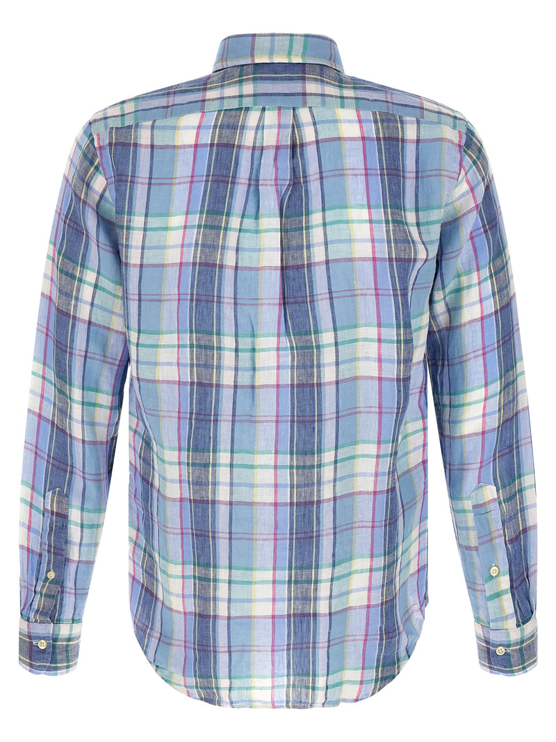 Chemisier en lin bleu Polo Ralph Lauren