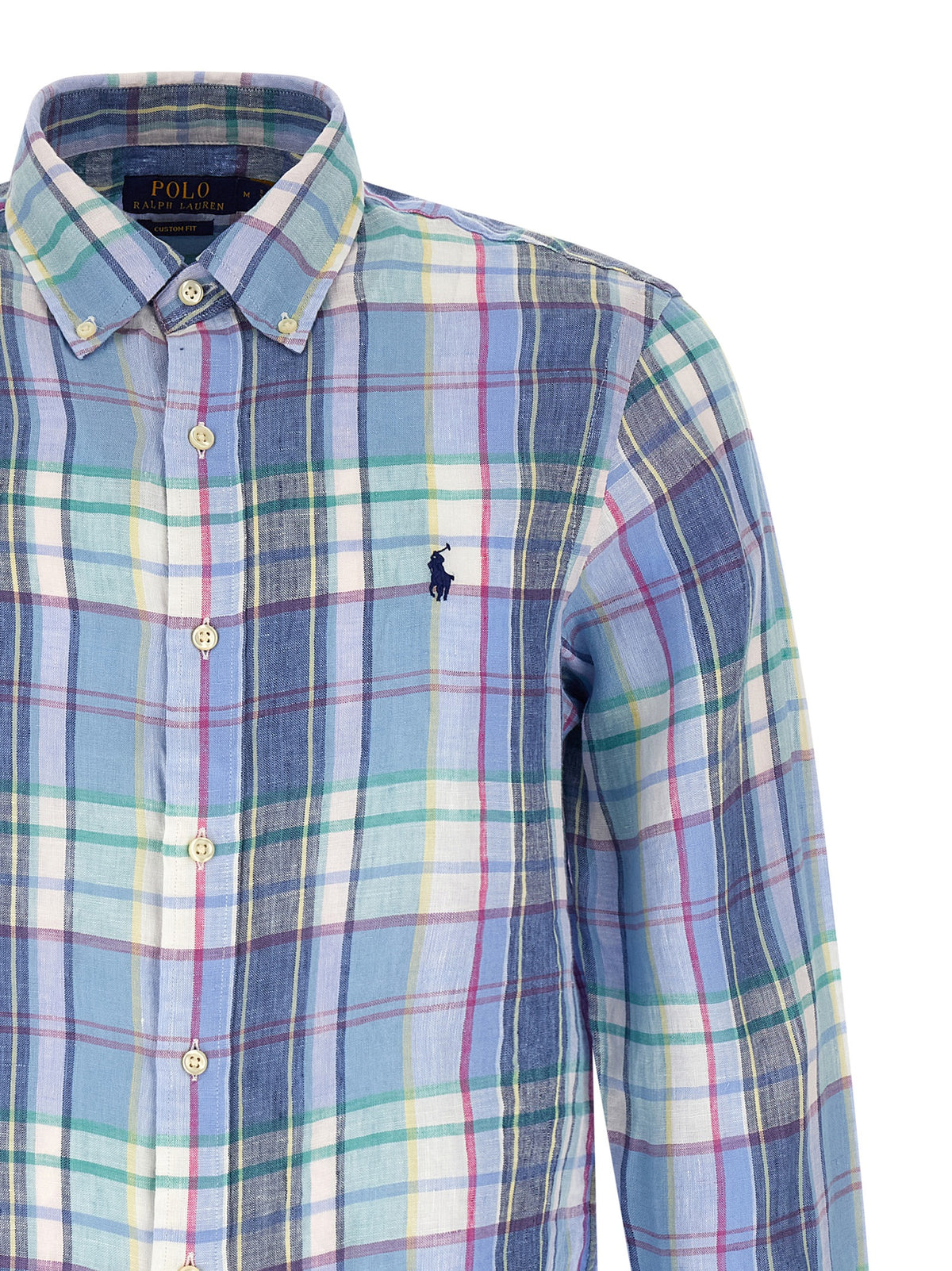 Chemisier en lin bleu Polo Ralph Lauren